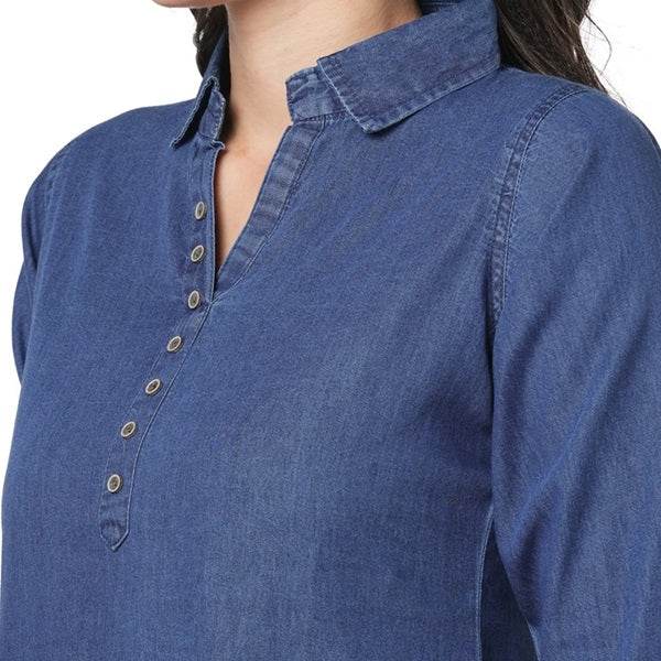 GIA Cotton Denim Dress, co-ord Set for Women Comfortable Trouser