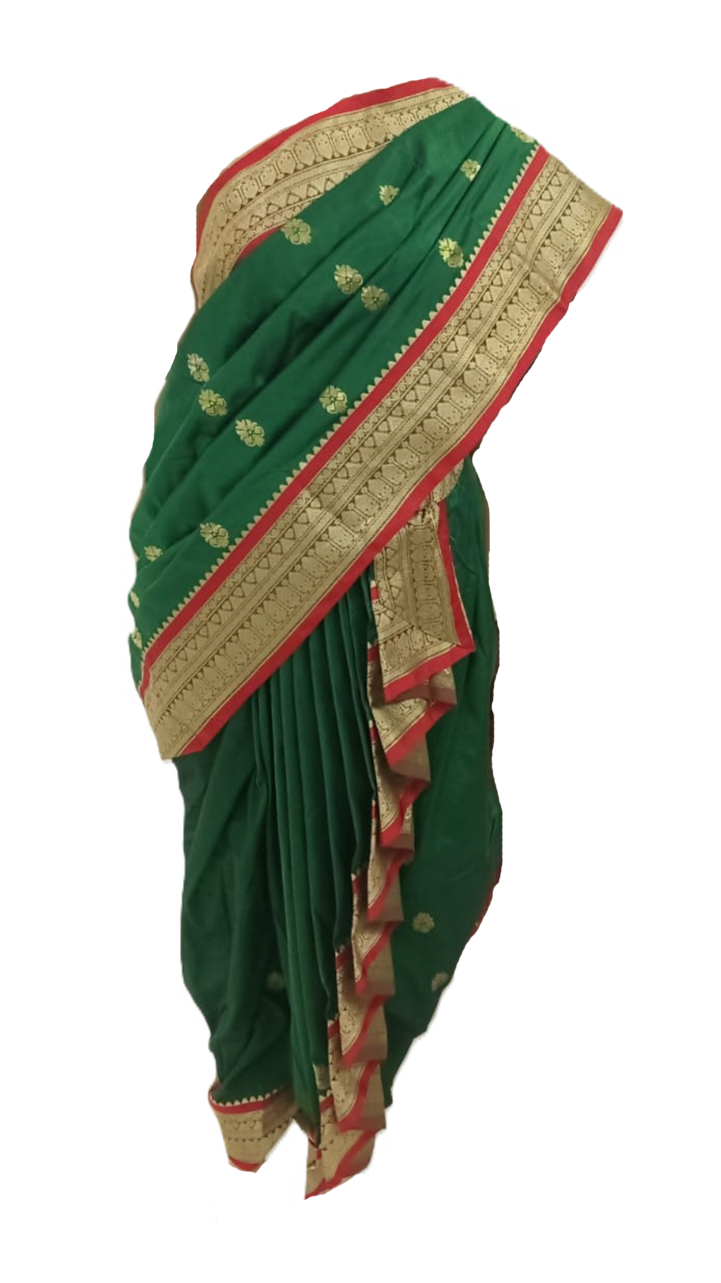 nauvaari sarees for women Wedding special Kanjivaram (Lush Green) Bridal saree