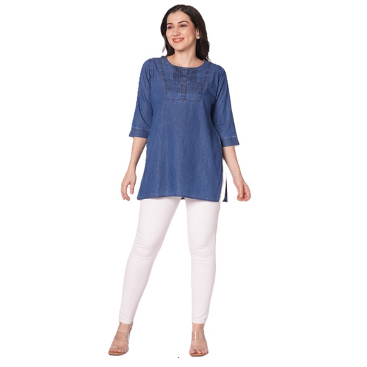 Denim Top for Women  Blue
