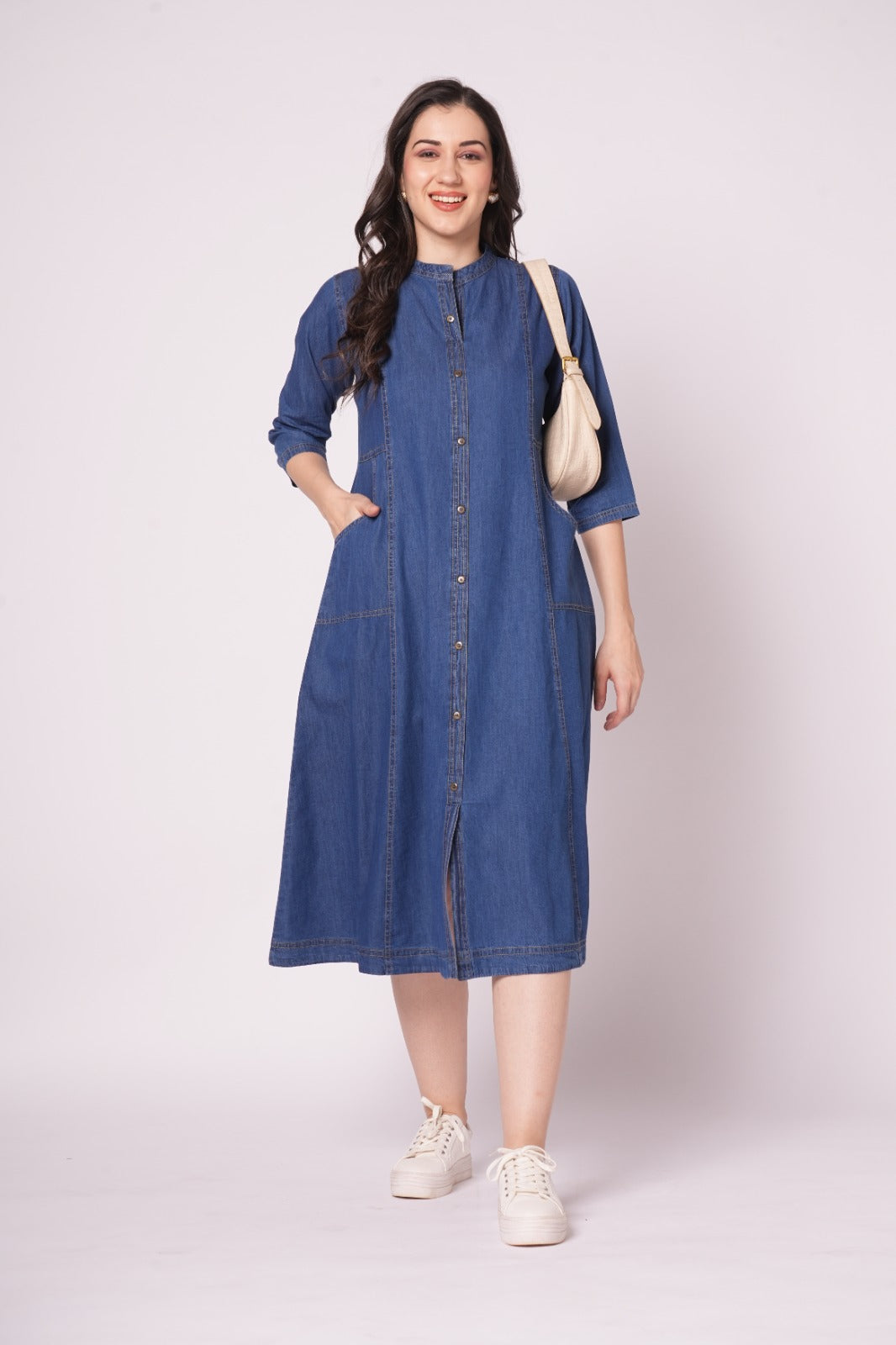 Denim dress for women