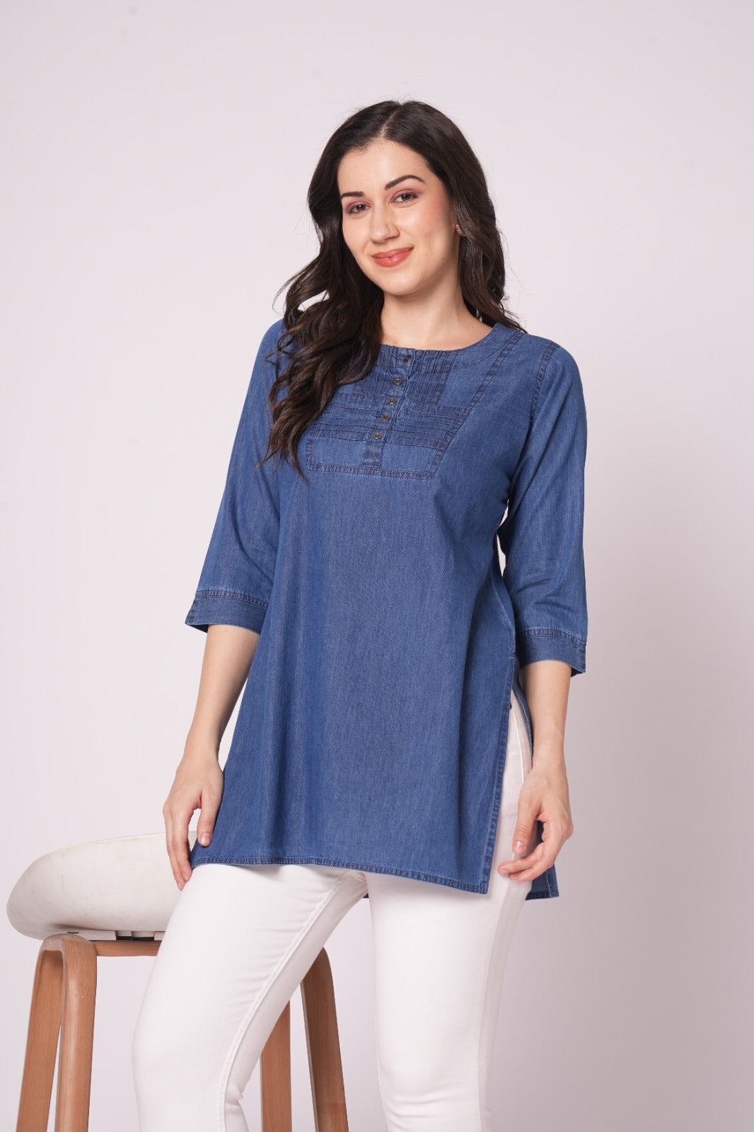 Denim Top for Women  Blue