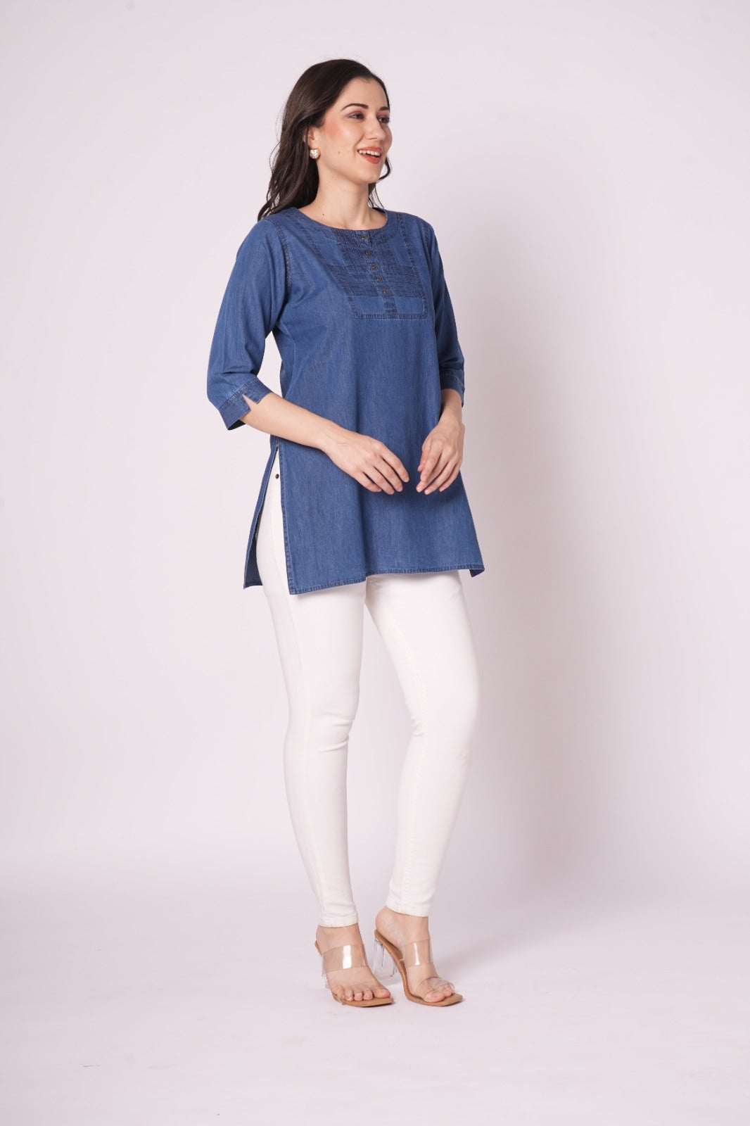 Denim Top for Women  Blue