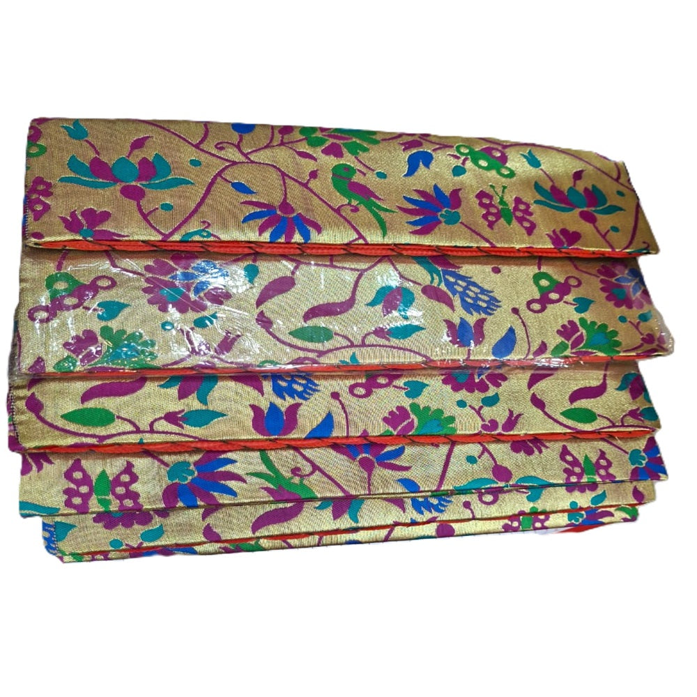 Paithani tourban/topi/cap for grooms golden Paithani Jaali-vel design