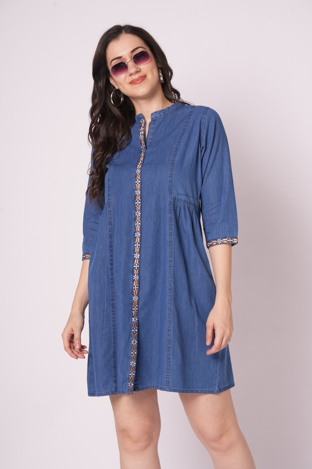 Denim kurti cum One piece  two in 1