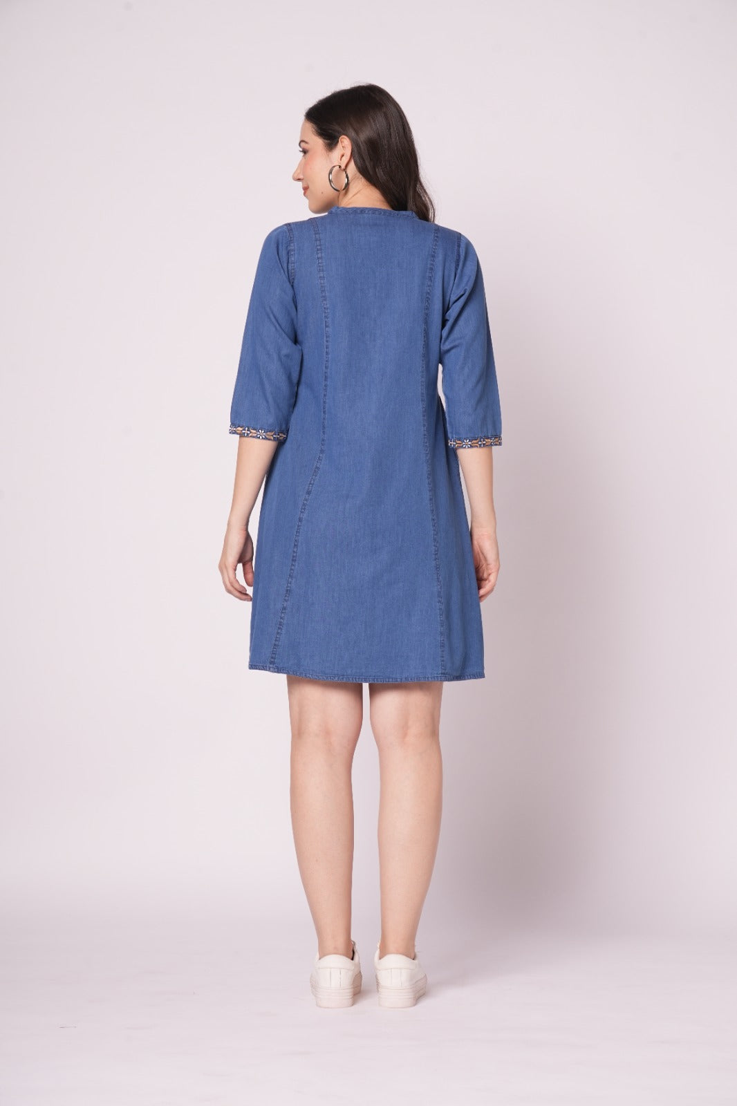 Denim kurti cum One piece  two in 1