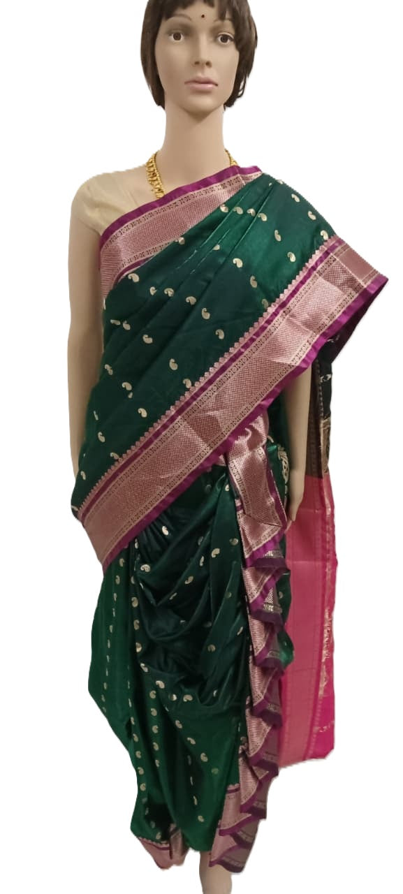 Nauvari sarees for women Gauri Ganpati Special - Maau Silk