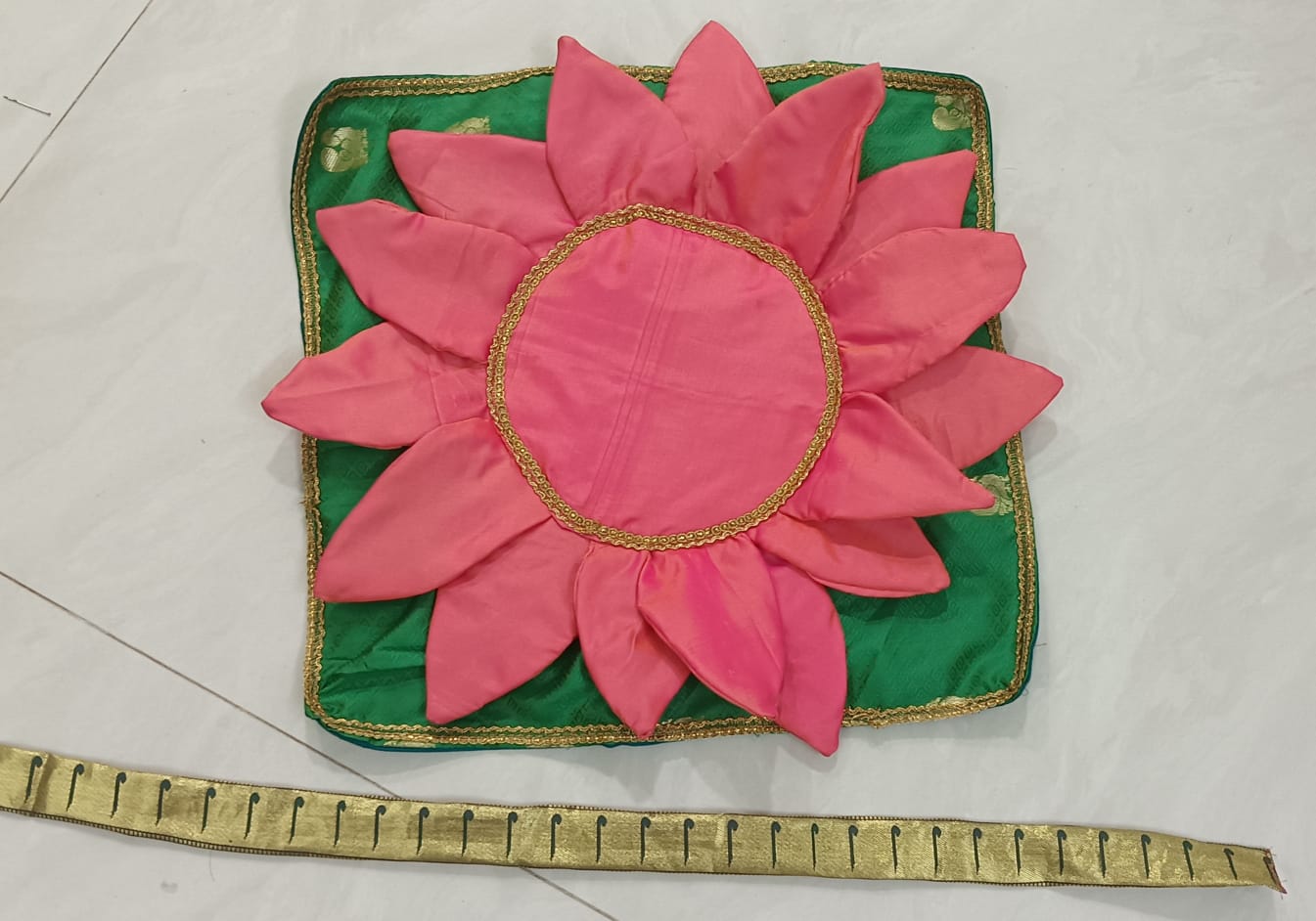 Lotus aasan for laxmi pujan