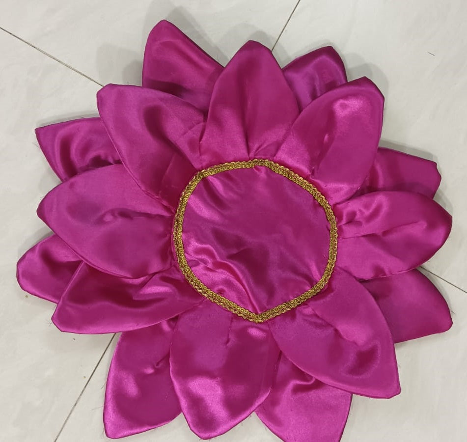 lotus Aasan Art silk for Laxmi Puja, Ganpati aasan, Pooja Aasan, (15 * 15 INCH)