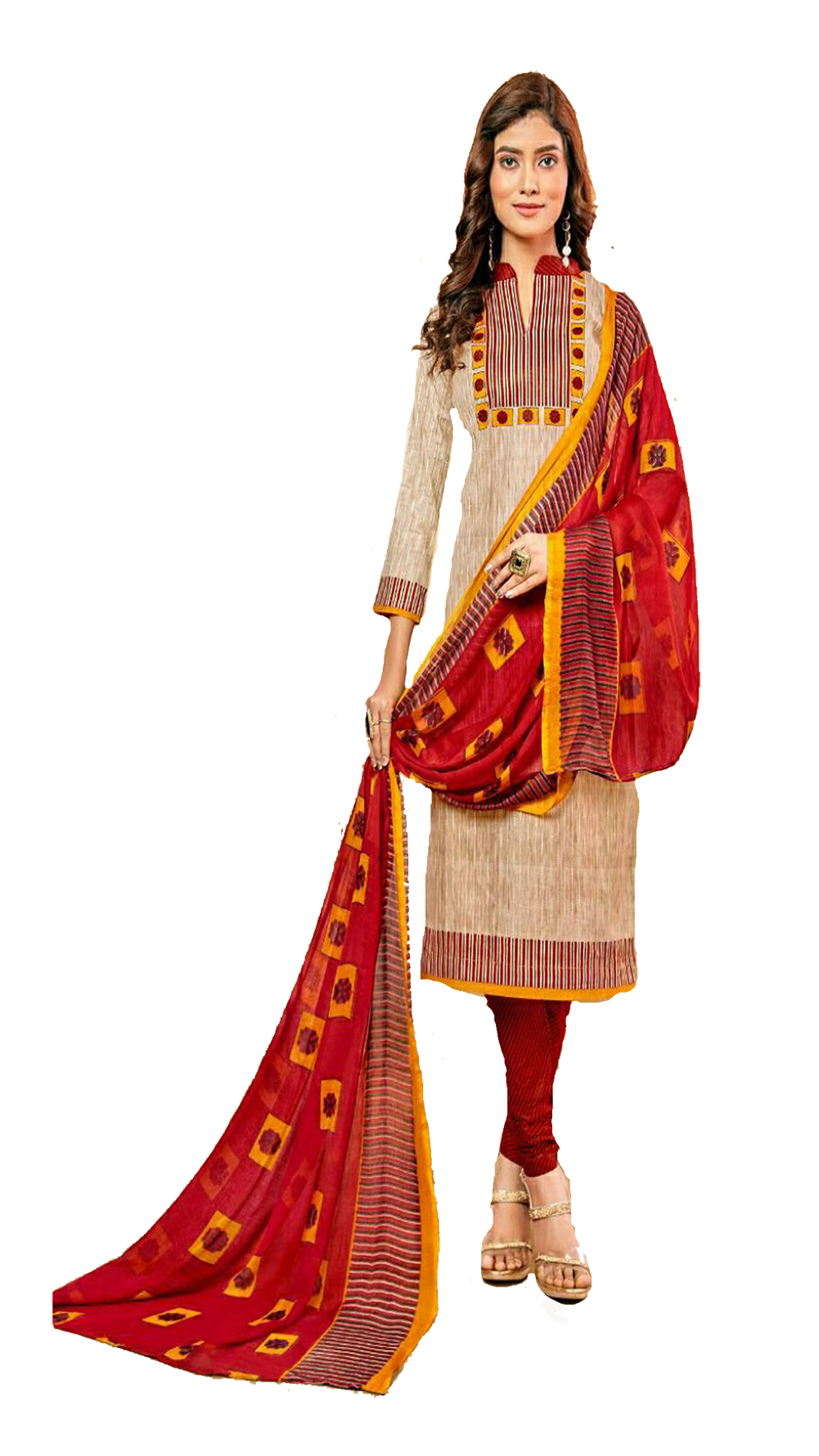 Cotton dress material Printed low cost