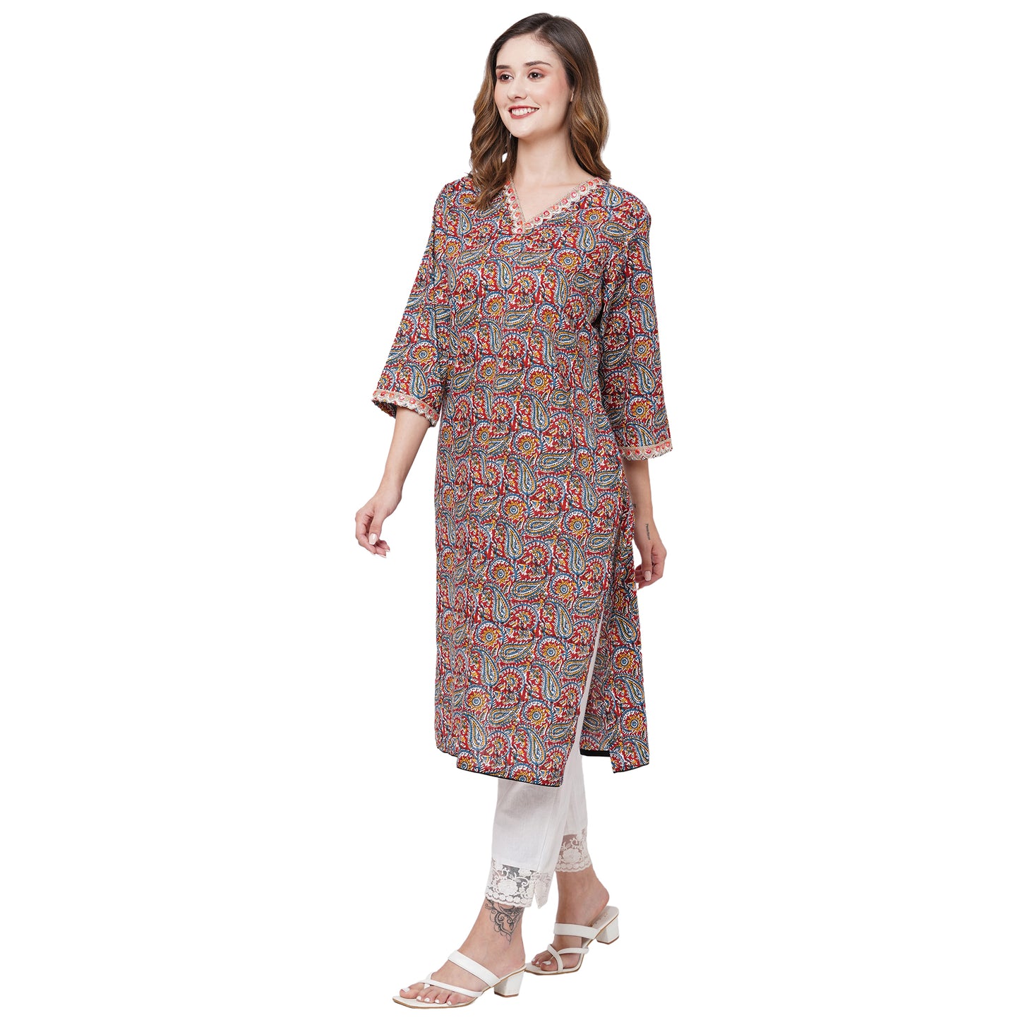 Kalamkari Print Kurtis - Cambric Cotton Plus size available