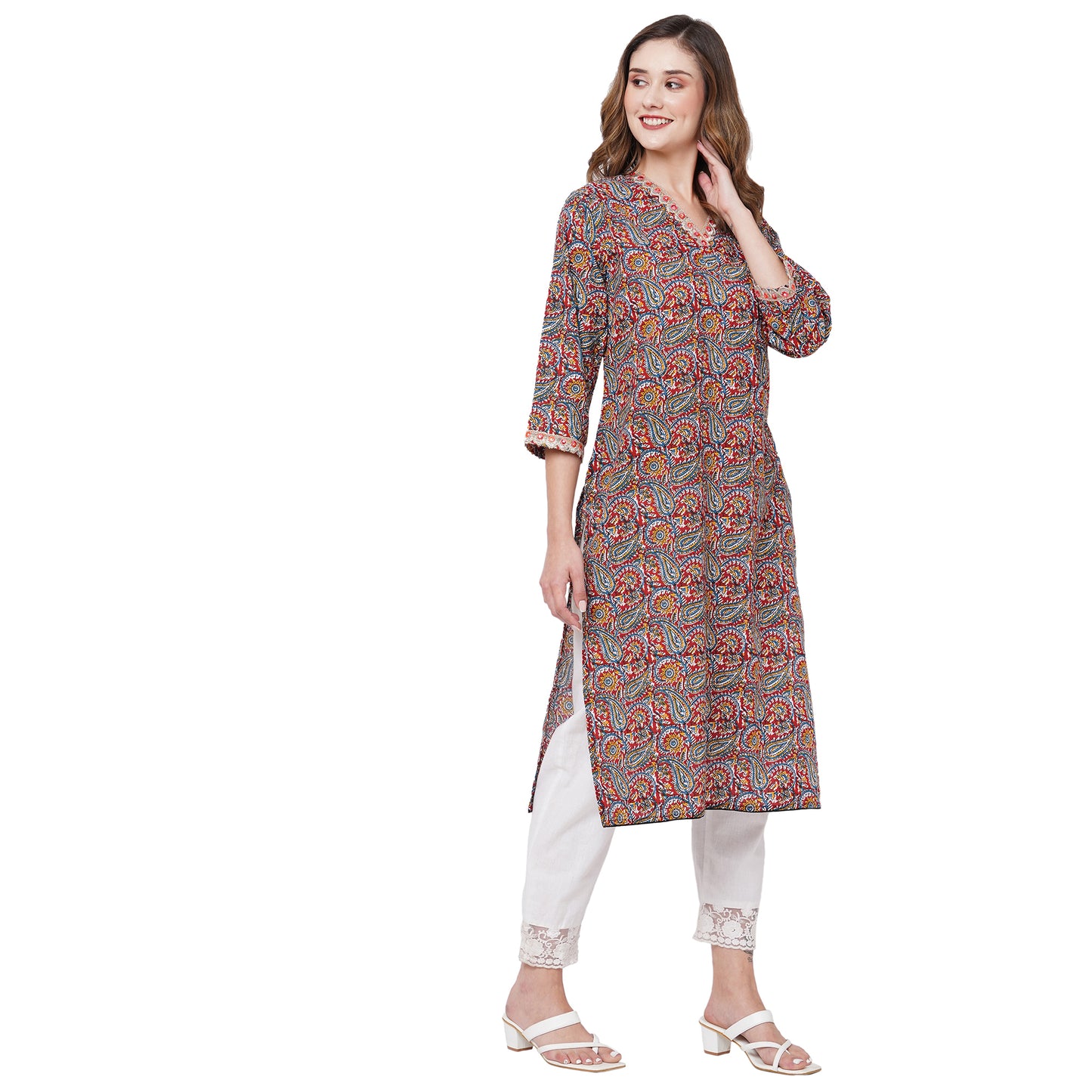 Kalamkari Print Kurtis - Cambric Cotton Plus size available