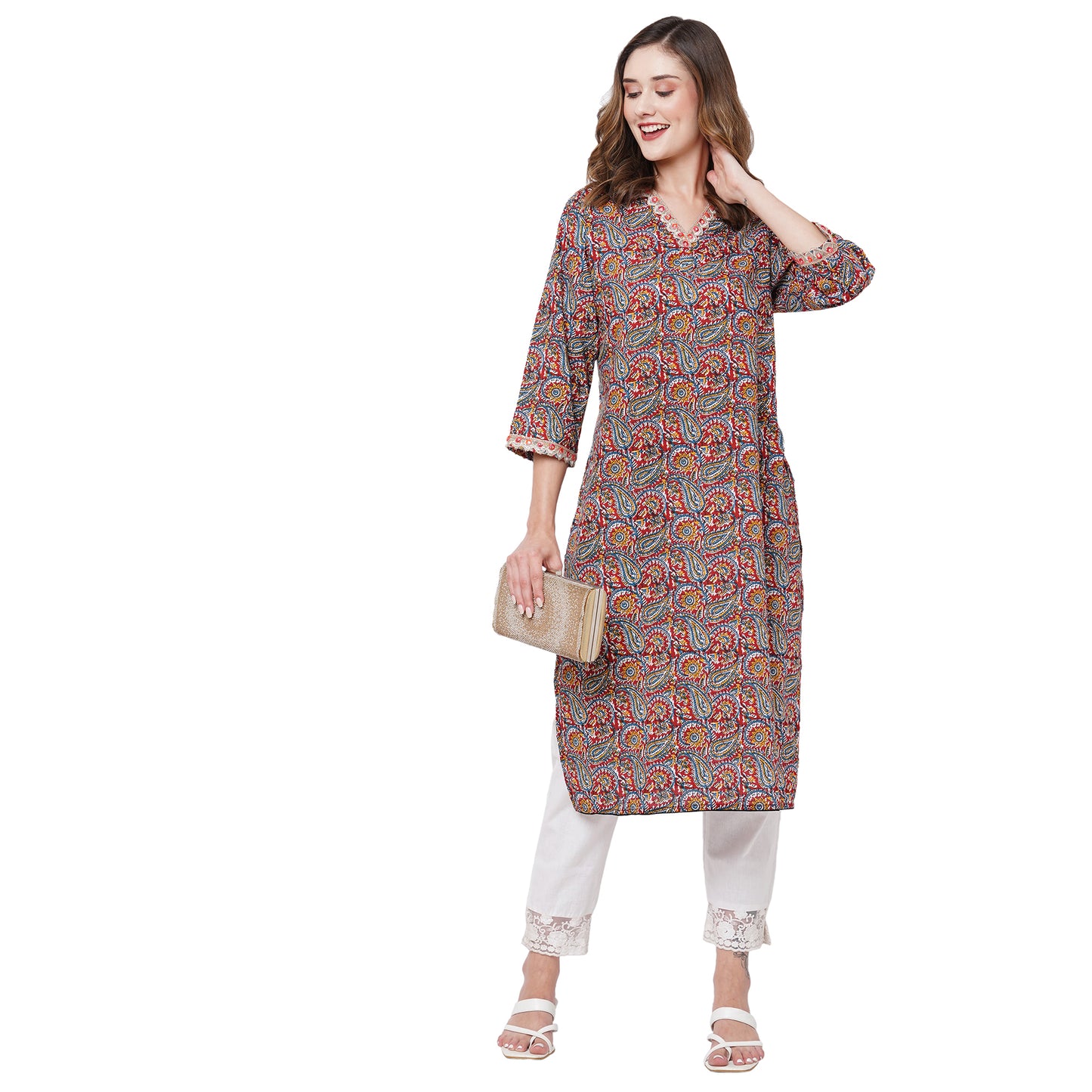 Kalamkari Print Kurtis - Cambric Cotton Plus size available