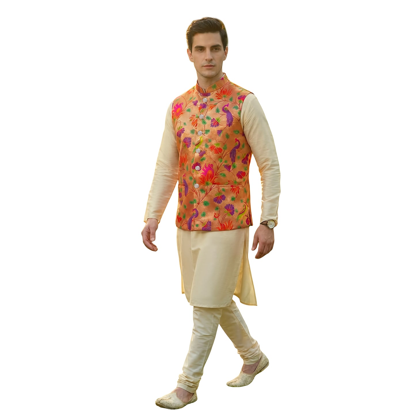 A Paithani Jacket For Men wedding collection Export quality