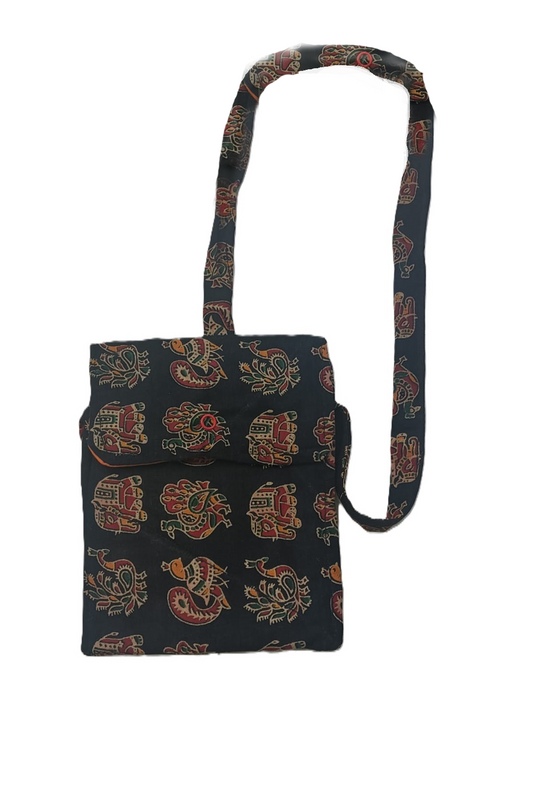 Mobile Pouch/Sling purse, Gurjari cotton traditional print