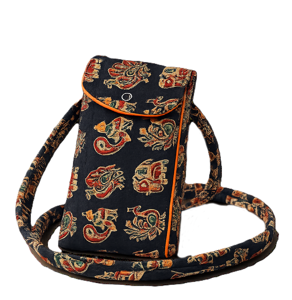 Mobile Pouch/Sling purse, Gurjari cotton traditional print