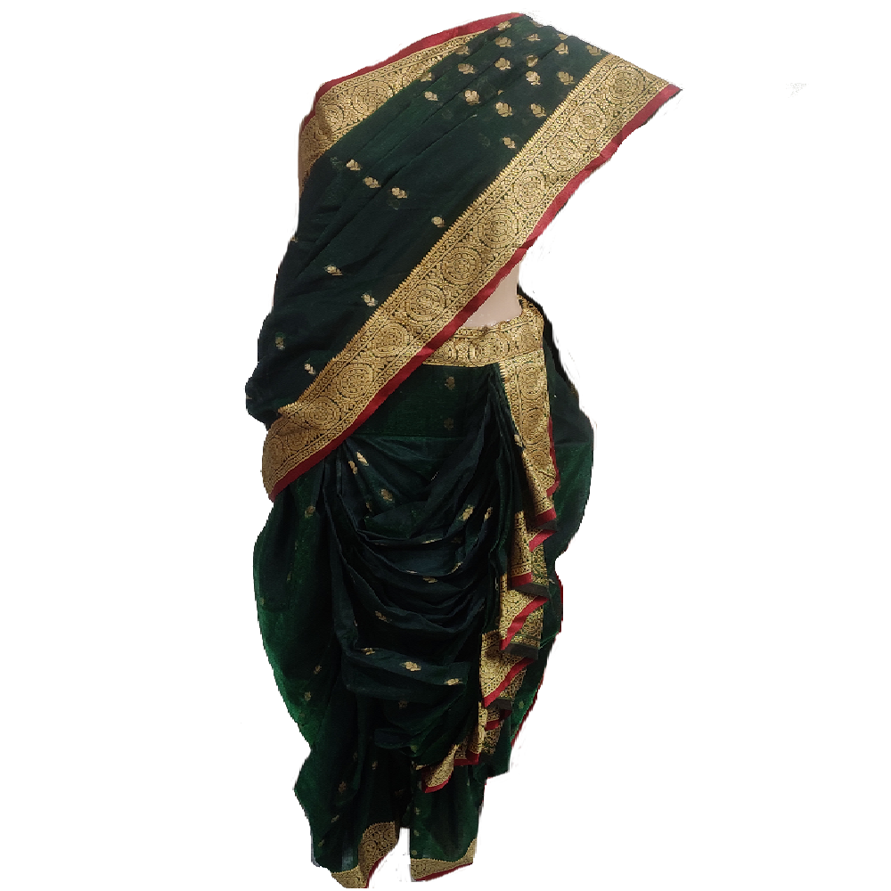 Ready to wear Nauvaari saree for women, festivals and weddings special Cotton silk, free size