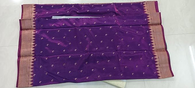 Saree paithani chandrakor woven Maau silk Purple