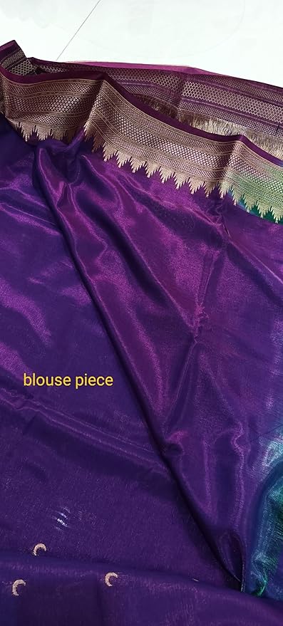 Saree paithani chandrakor woven Maau silk Purple