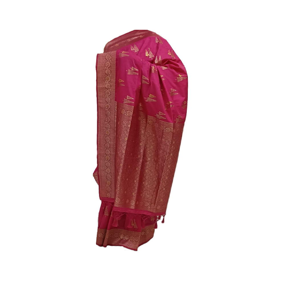 Saree for women wedding collection Dola silk (Pink) 6 mtr