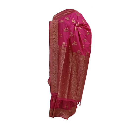 Saree for women wedding collection Dola silk (Pink) 6 mtr