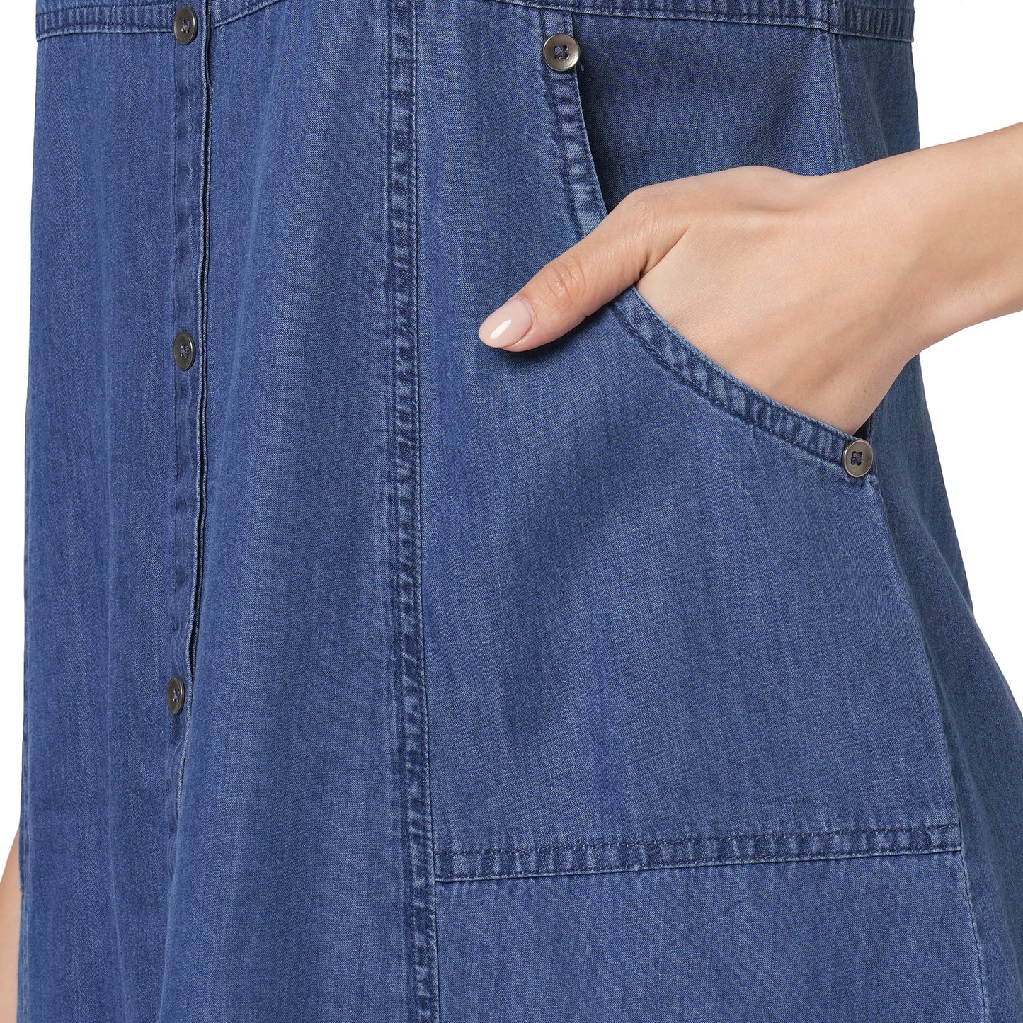 GIA Denim Aline Kurti, Separately 3/4th Sleeves Given with Kurti