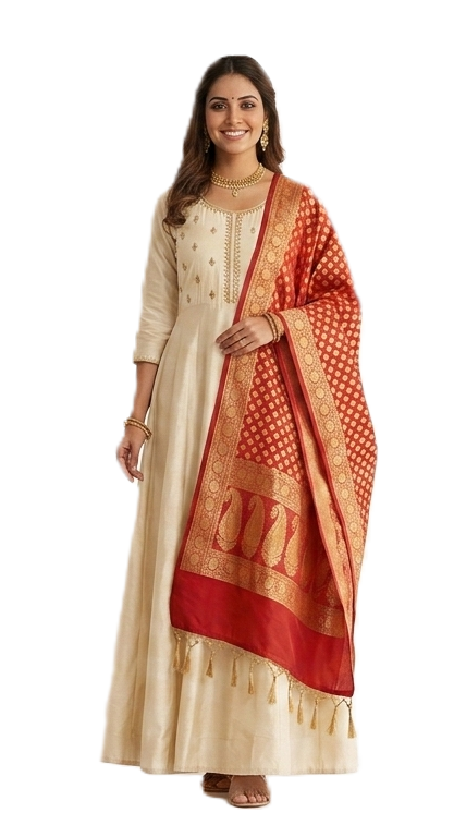 Shela For Bride Paithani Semi Silk.