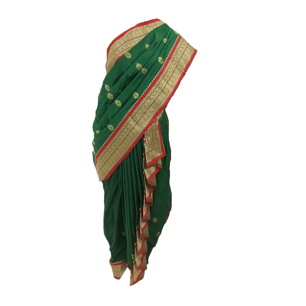 nauvaari sarees for women Wedding special Kanjivaram (Lush Green) Bridal saree