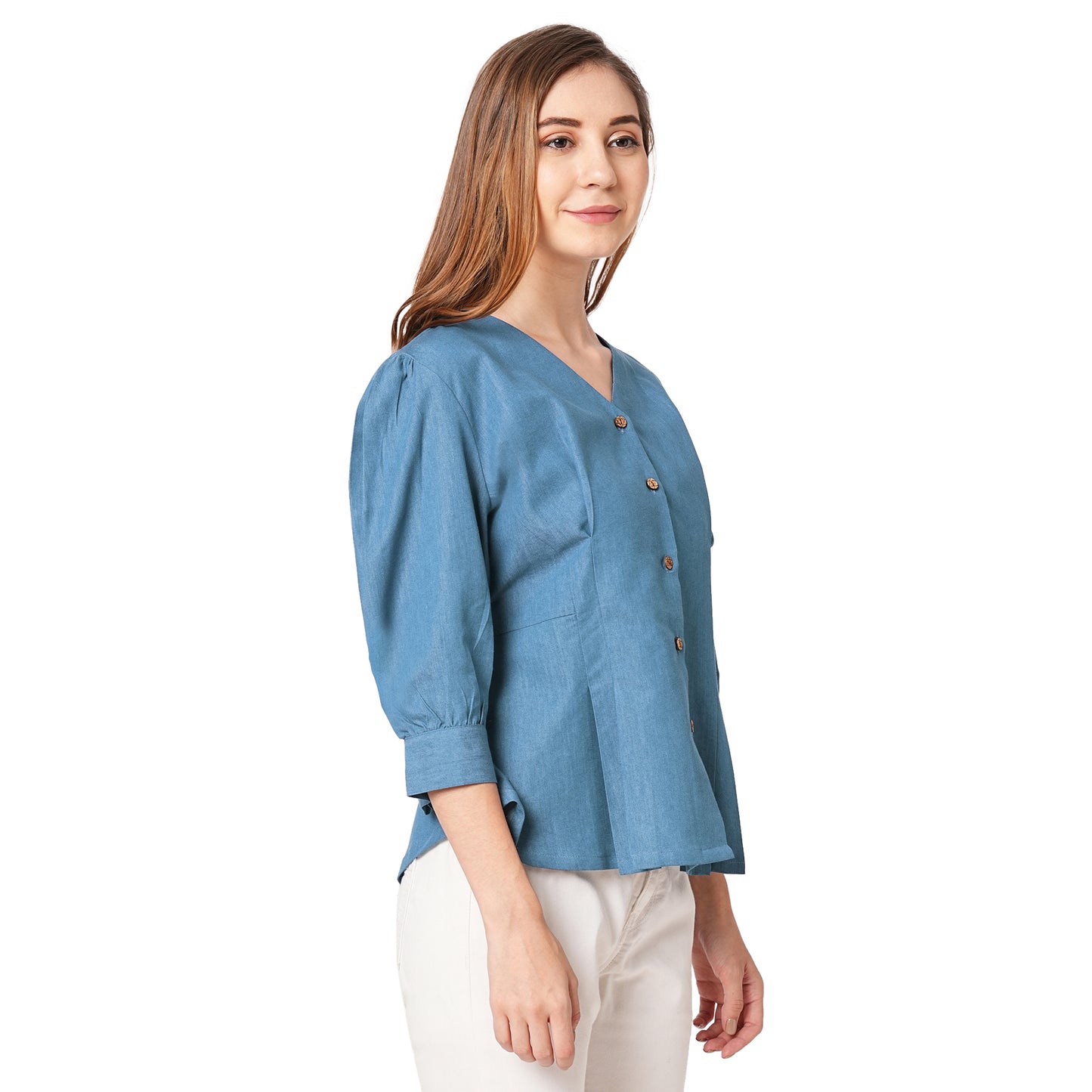 Denim short top for stylish ladies