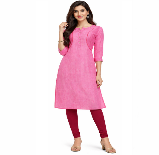 Cotton Kurti for Women Summer Special  Pink Colour