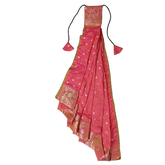 A Traditional gudi Vastra Banarasi Silk Shahi Mastani colour (Rose Pink)