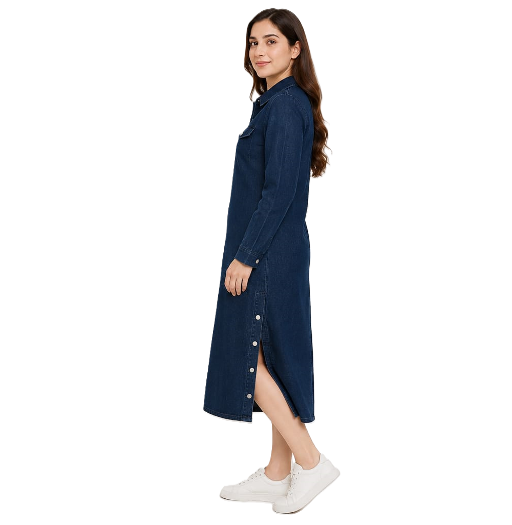 Denim coat style dress Only L size available