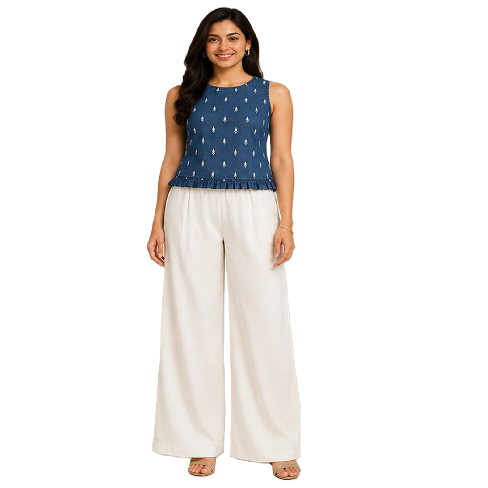 Denim Crop top for Stylish Women