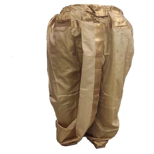 Dhoti for men ready to wear Best for Spiritual moments color Golden, free size Art Silk