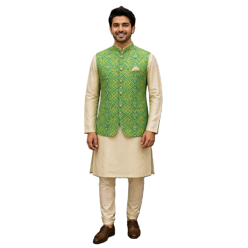 RAJAAU ETHNICS Functional Jacket for Men Wedding Collection