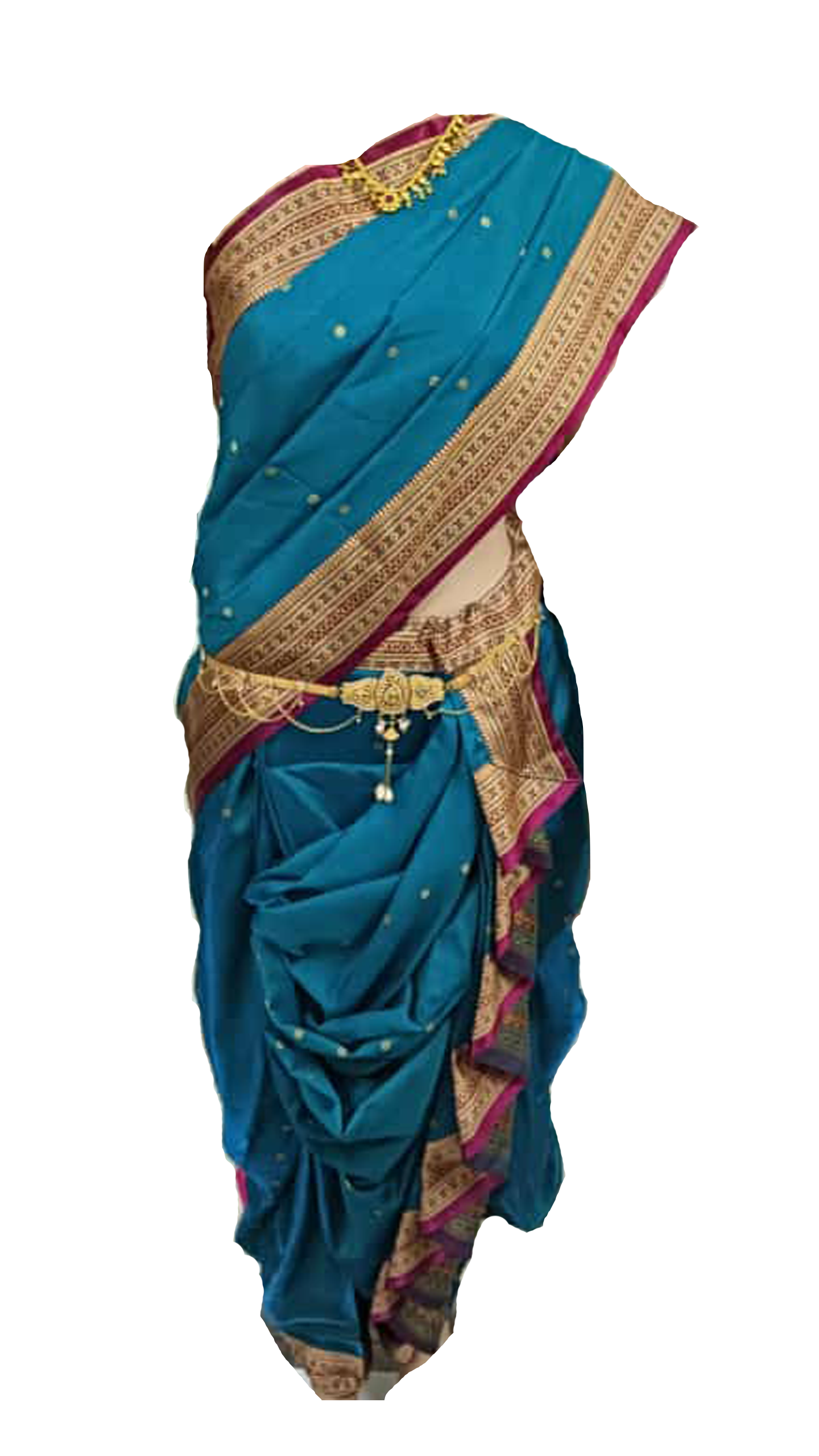 Nauvaari saree ready to wear festival collection Morpankhi color