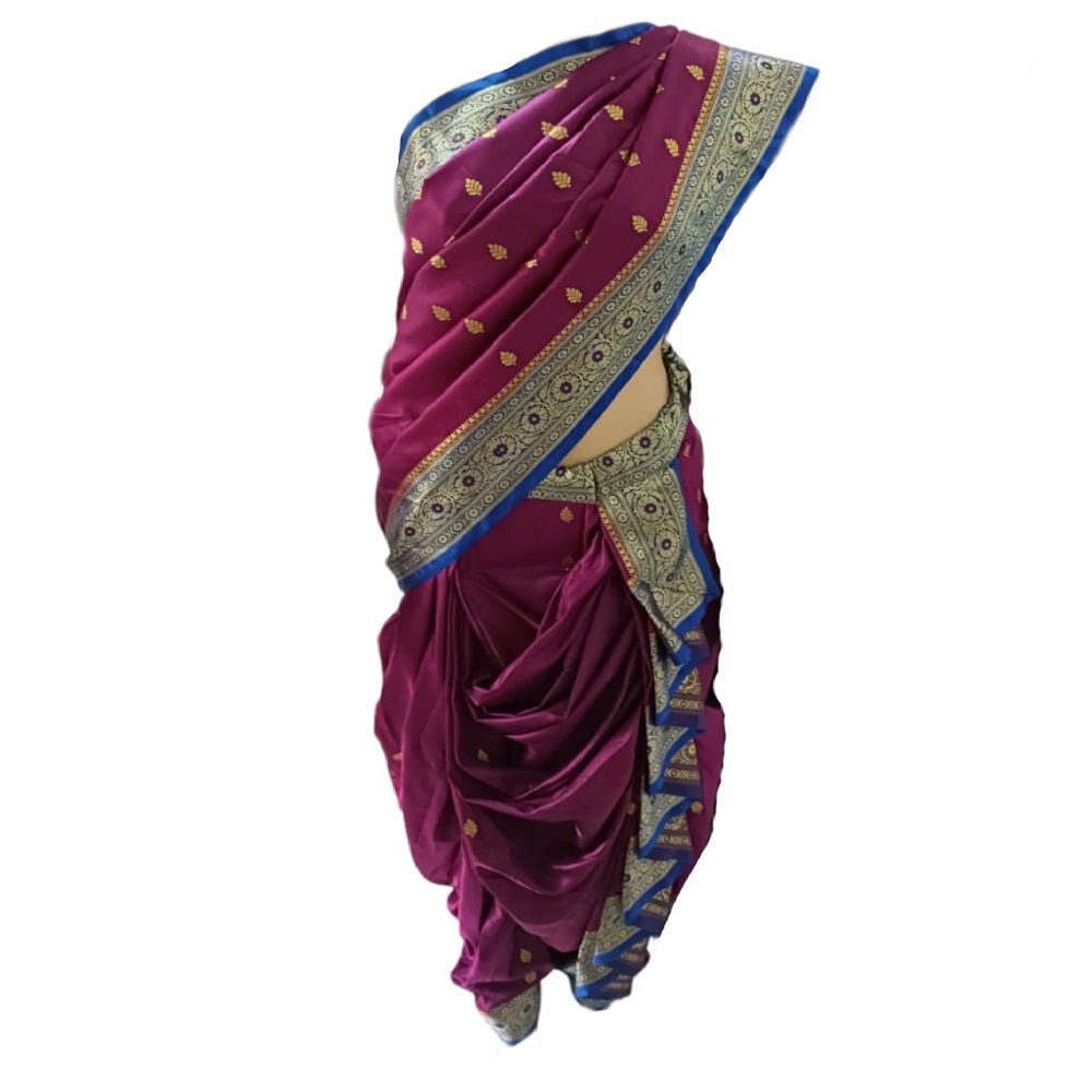 nauvaari sarees for women gauri ganpati special Fresh Plum Colour