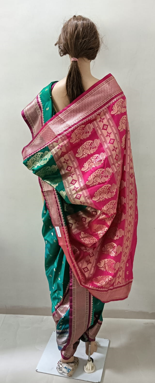 nauvaari sarees for women gauri ganpati special Fresh Green Colour