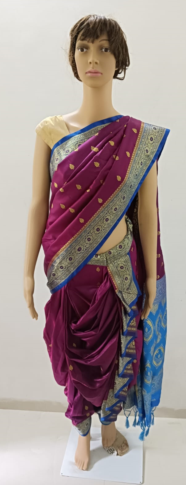 nauvaari sarees for women gauri ganpati special Fresh Plum Colour