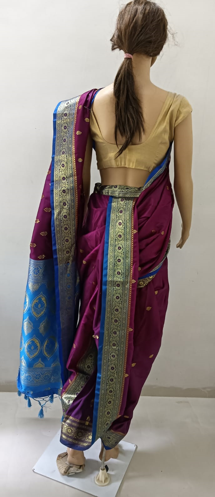 nauvaari sarees for women gauri ganpati special Fresh Plum Colour