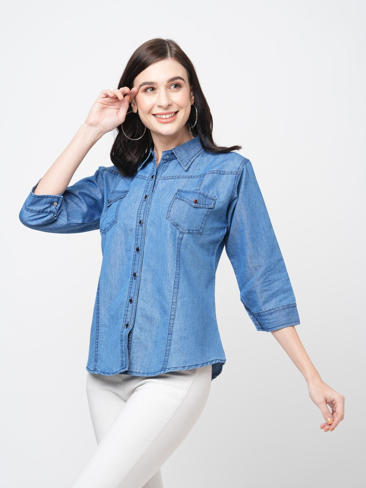 gia Denim shirt for women Blue