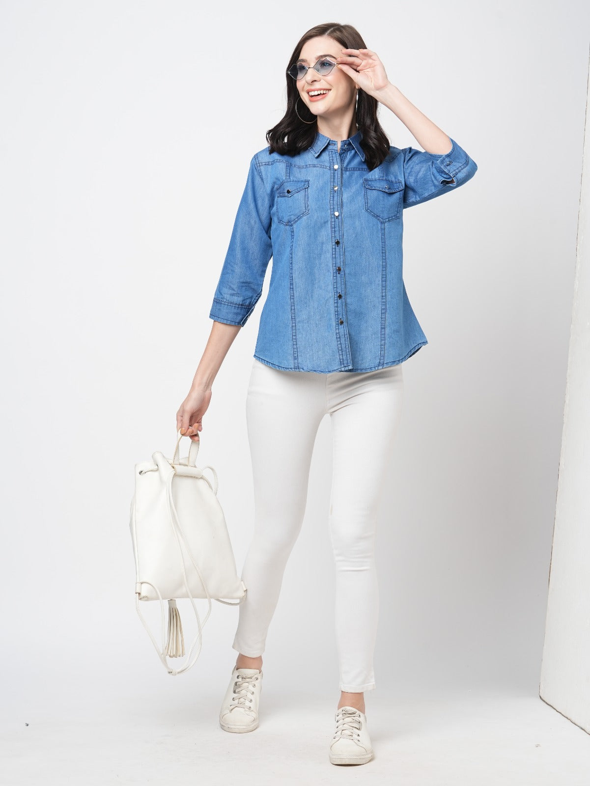 gia Denim shirt for women Blue