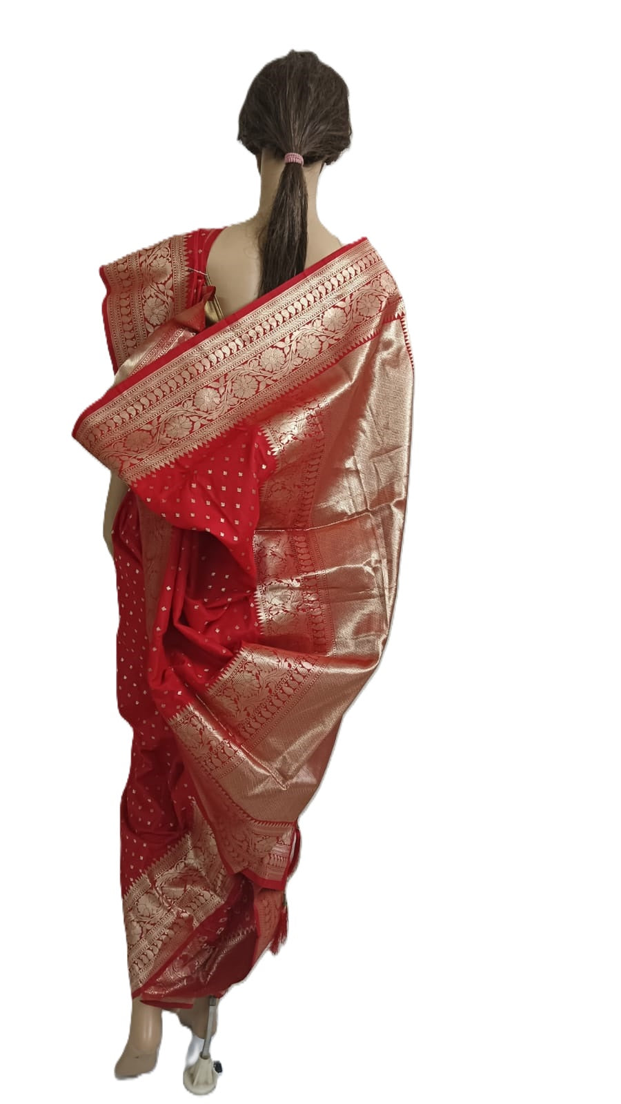 nauvaari sarees for women Wedding special Banarasi (Red)