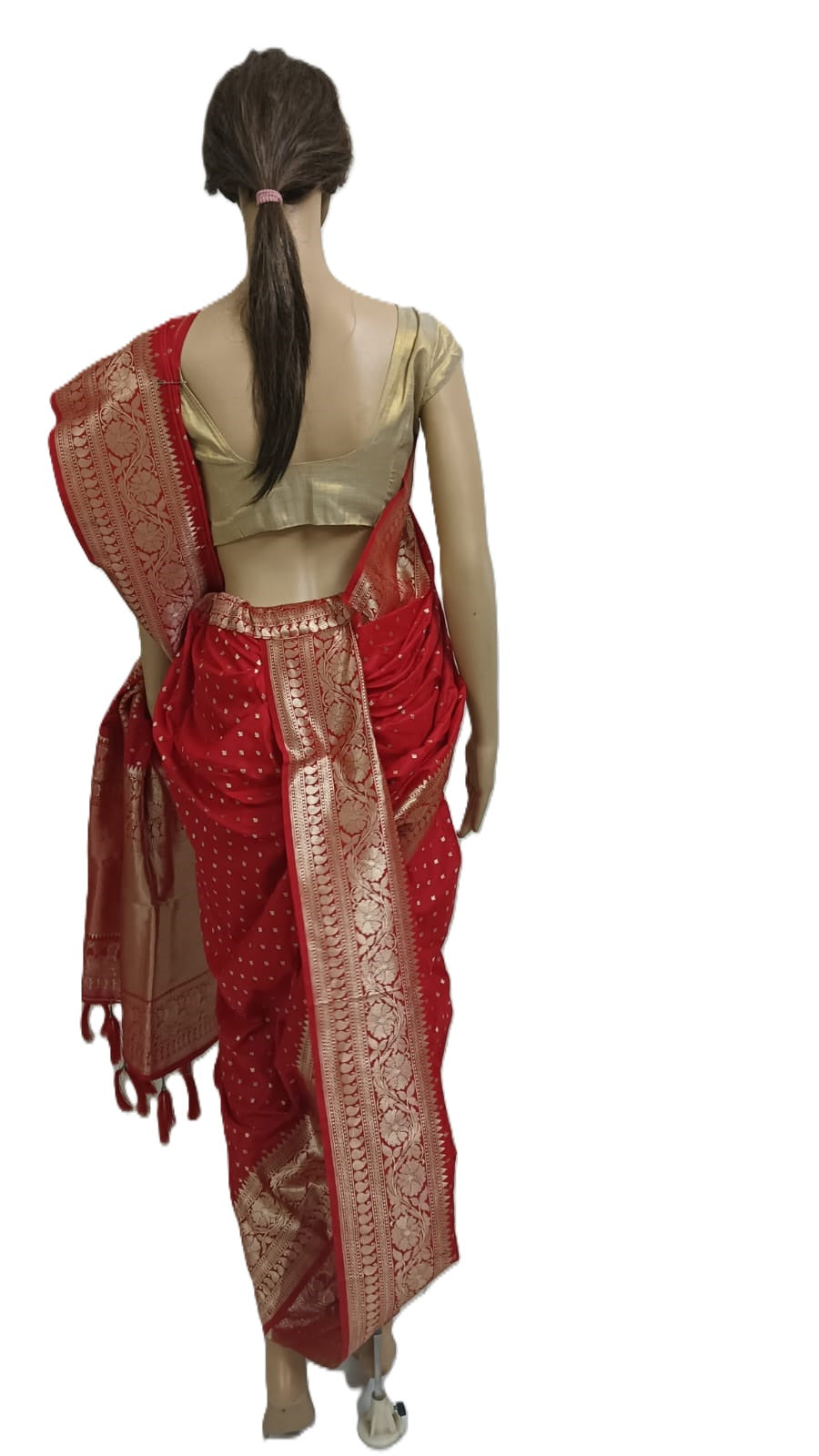 nauvaari sarees for women Wedding special Banarasi (Red)
