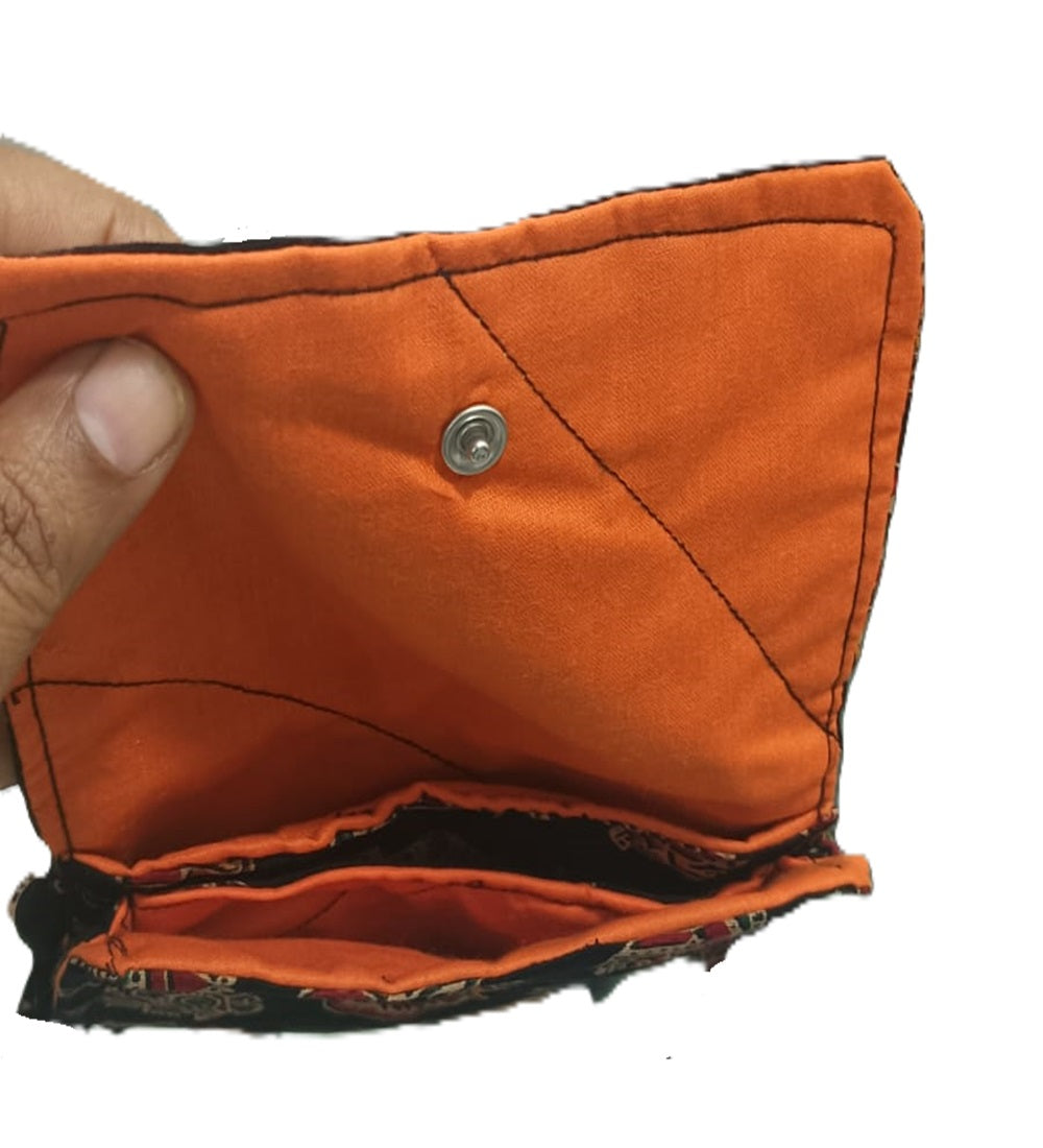 Mobile Pouch/Sling purse, Gurjari cotton traditional print
