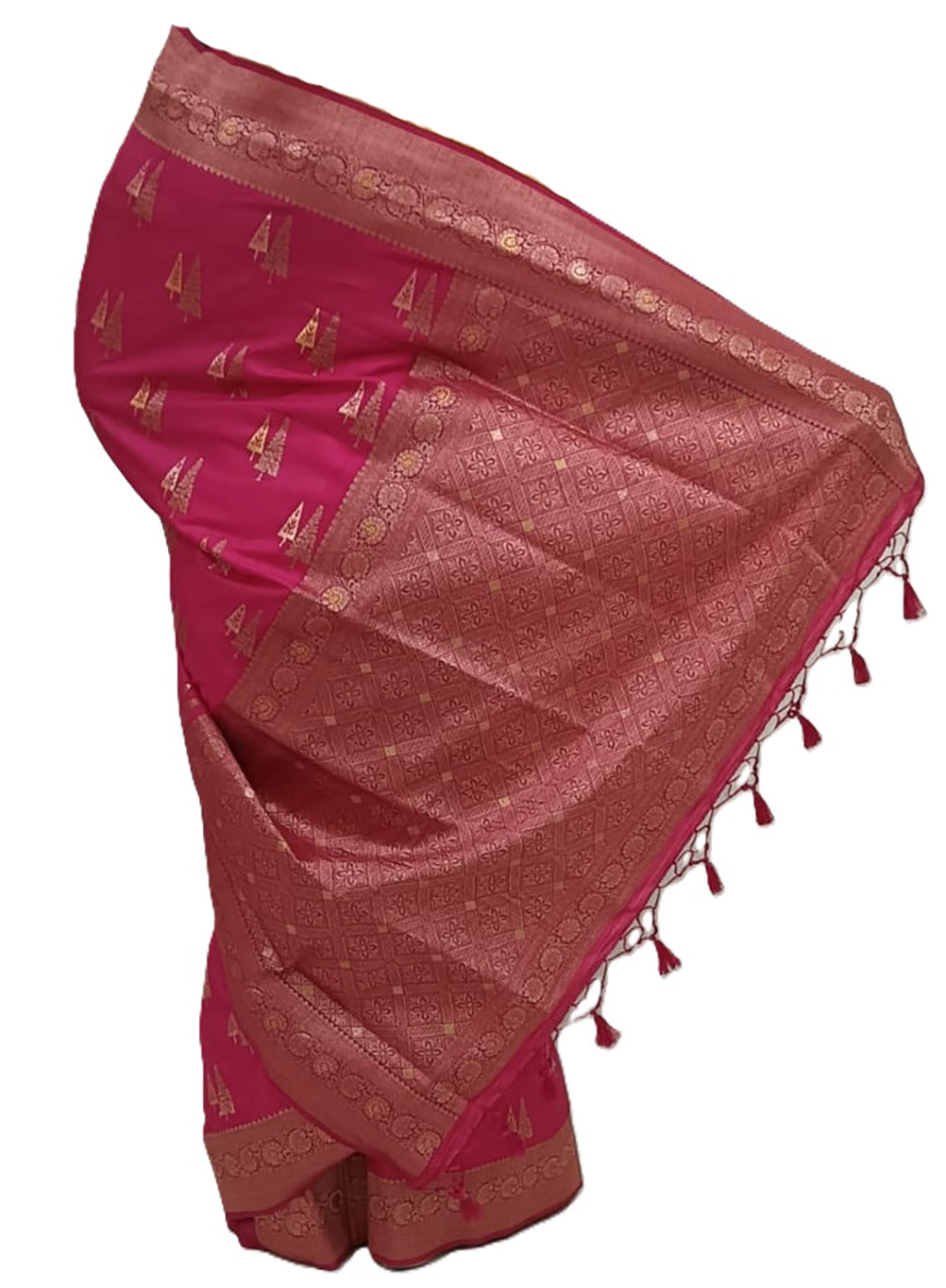 Saree for women wedding collection Dola silk (Pink) 6 mtr