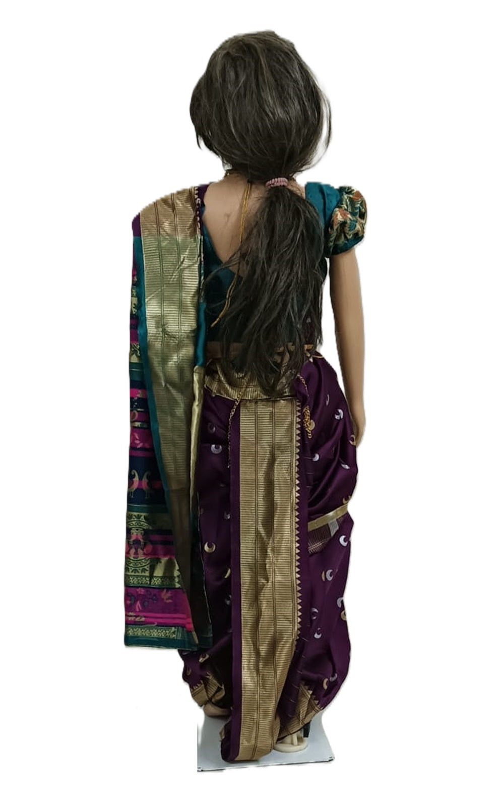girls nauvari sari for diwali festival, wedding collection