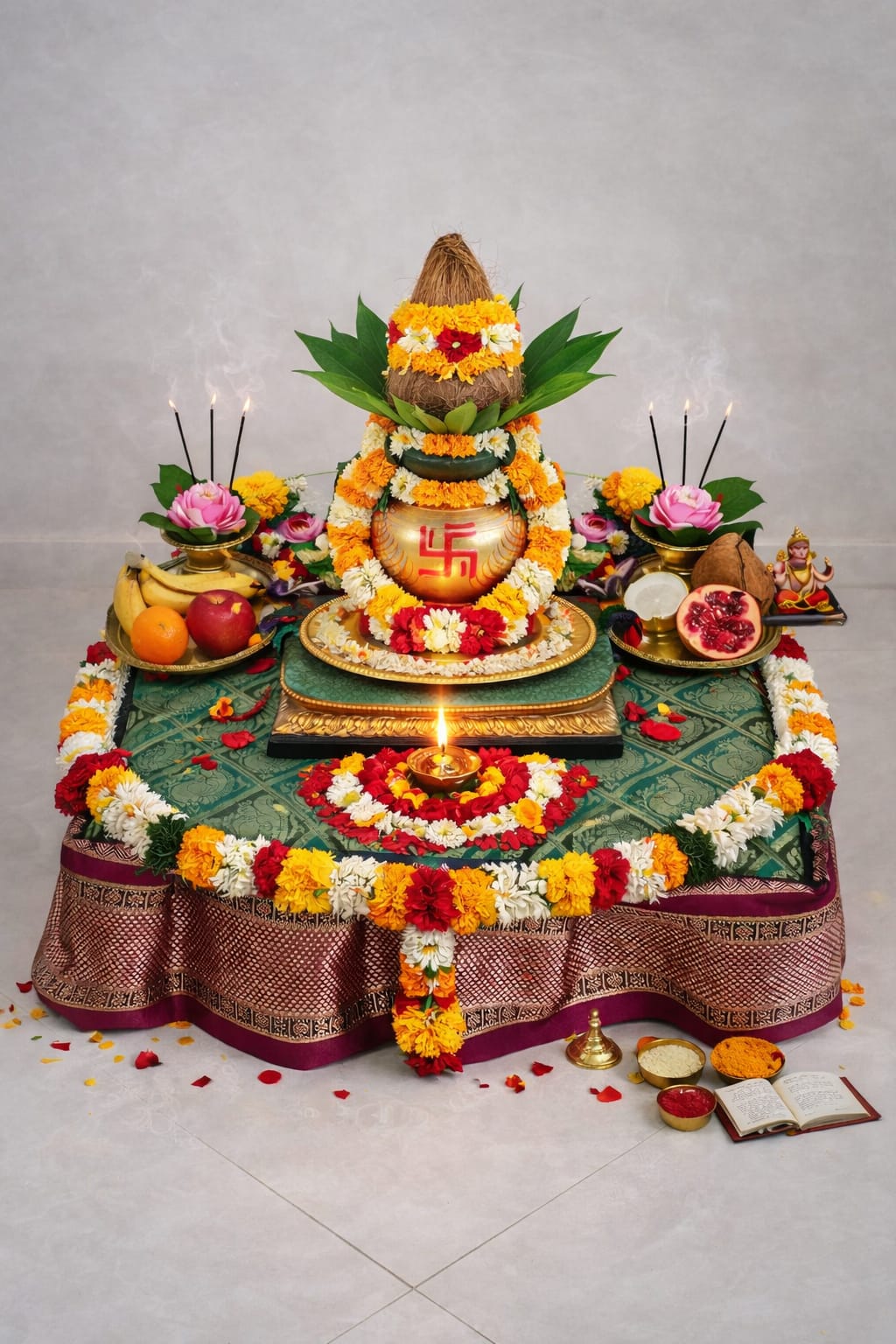 Paithani Chaurang Aasan for Puja and Rituals
