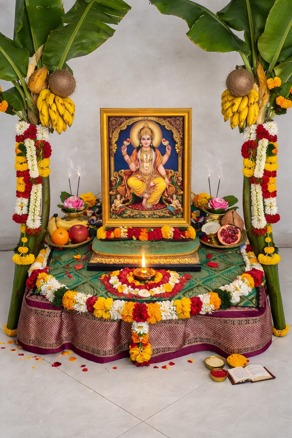 Paithani Chaurang Aasan for Puja and Rituals