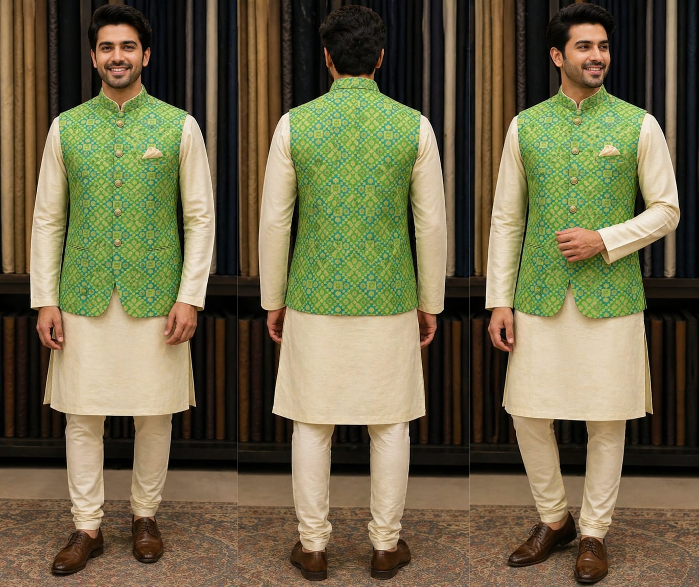 RAJAAU ETHNICS Functional Jacket for Men Wedding Collection