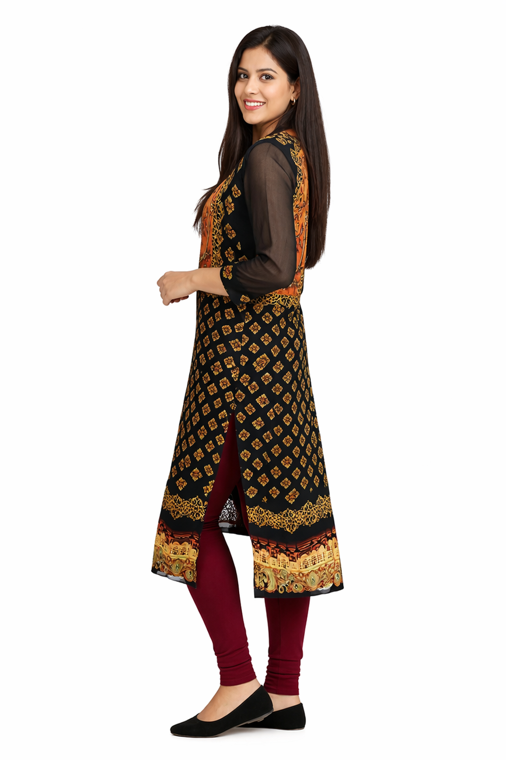 Georgette digital print kurtis best for all occassions